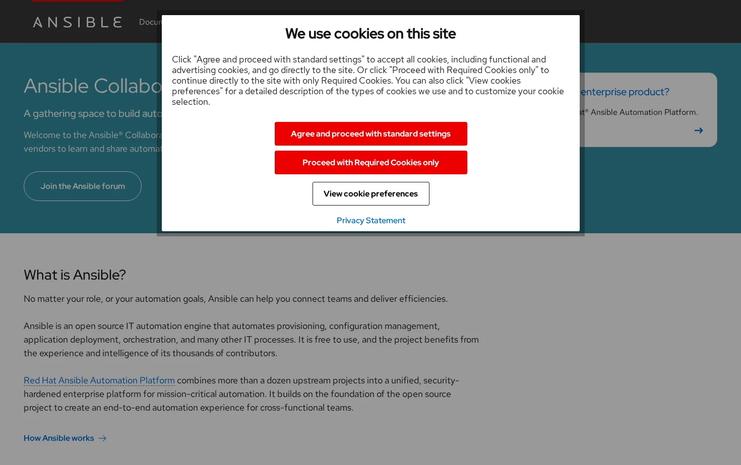 Ansible Collaborative 页面快照